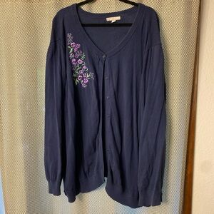 Navy Blue Grandma Cardigan